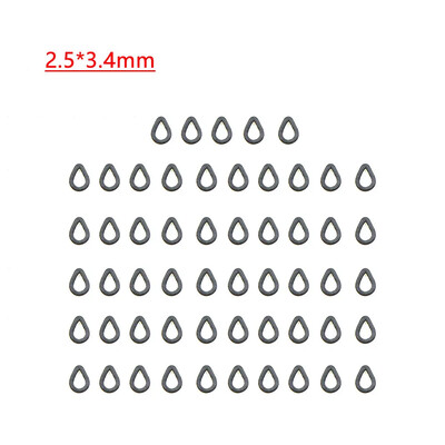 55 komada Dodaci za pecanje šarana Chod Rig Ring Swivels Okrugli prsten Snap Snap Swivels za šaranske udice Link Stop alati Terminal Tackle