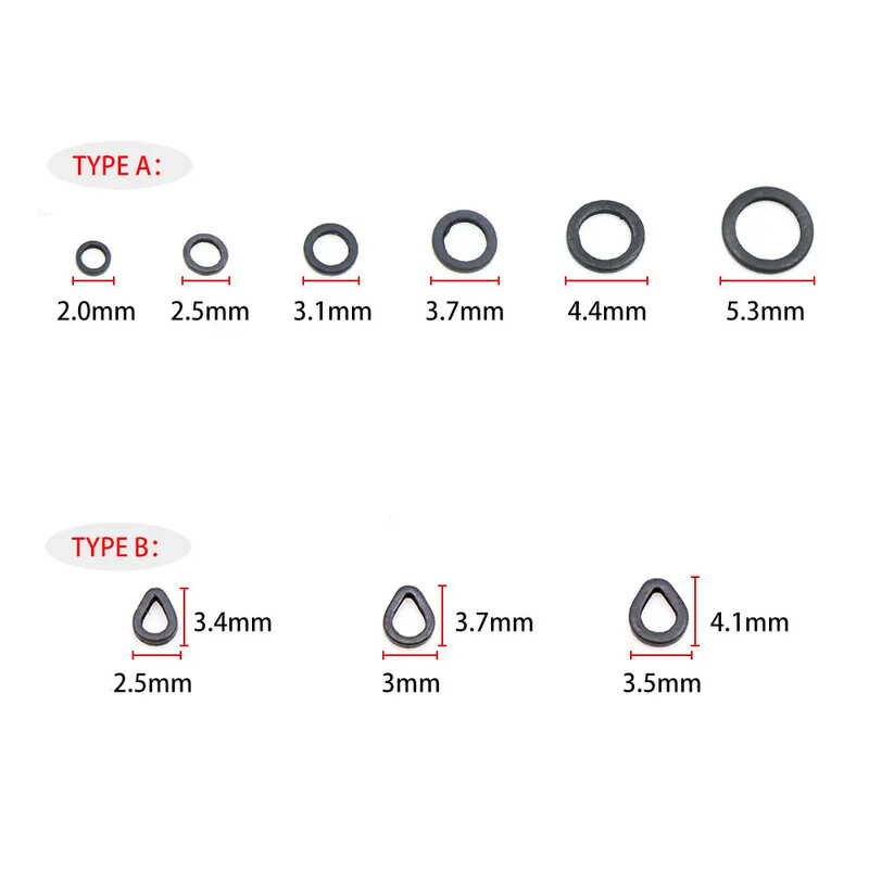 55 komada Dodaci za pecanje šarana Chod Rig Ring Swivels Okrugli prsten Snap Snap Swivels za šaranske udice Link Stop alati Terminal Tackle