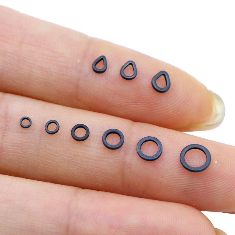 55 komada Dodaci za pecanje šarana Chod Rig Ring Swivels Okrugli prsten Snap Snap Swivels za šaranske udice Link Stop alati Terminal Tackle