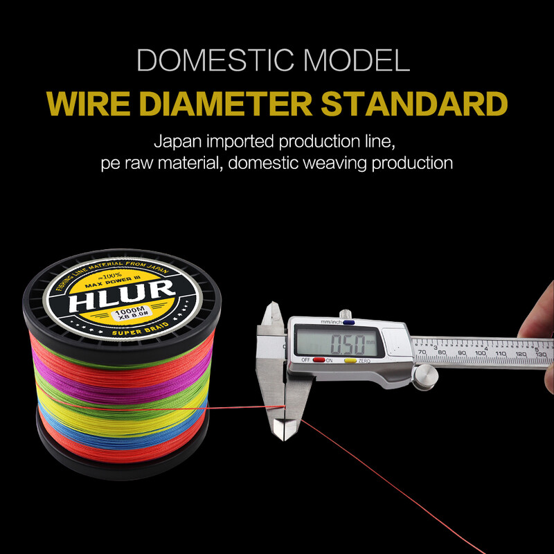 HLUR Linie împletită 12 fire Putere puternică 33-150LB Linie PE multifilament Șuvițe japoneze Accesorii pentru crap 300M 500M 1000M