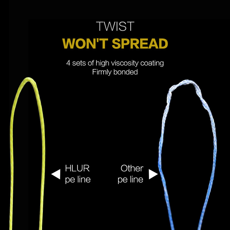 HLUR Linie împletită 12 fire Putere puternică 33-150LB Linie PE multifilament Șuvițe japoneze Accesorii pentru crap 300M 500M 1000M
