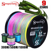 Sougayilang 300M 500M 1000M 6 цвята Здрава PE въдица 8+X нишки Плетена въдица Multifilament Издръжлива въдица