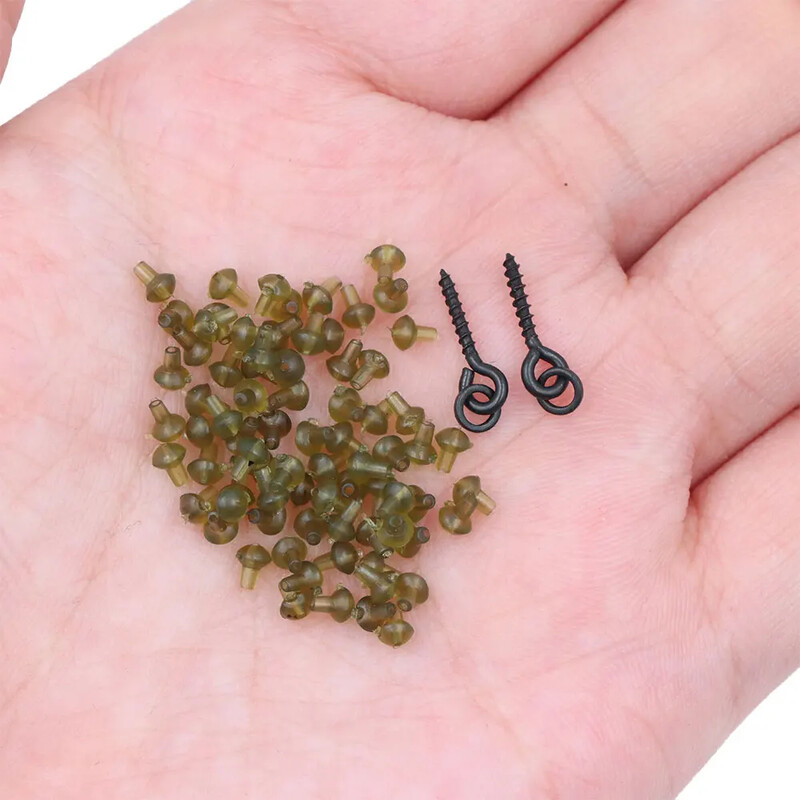 70 komada Dodaci za pecanje šarana Udica za pecanje Mamac Vijak Čep gumena perla za Ronnie Spinner Rig boile za zaustavljanje pribora za ribu