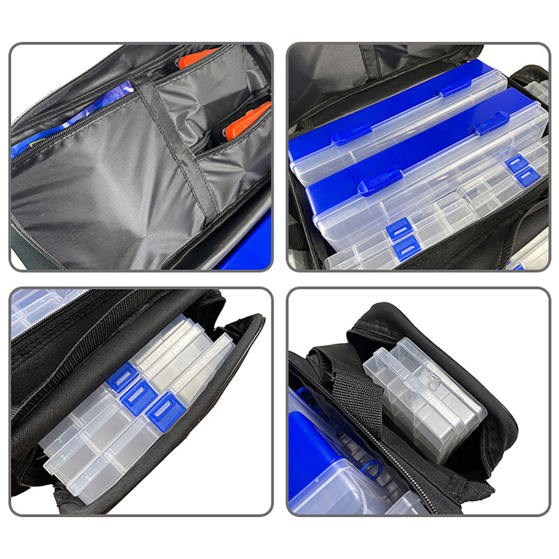 Torba za ribolov s remenom za nošenje na ramenu Vodootporna torba za pohranu pecanja Kutija za pribor Mušičarenje Darovi za muškarce Žene