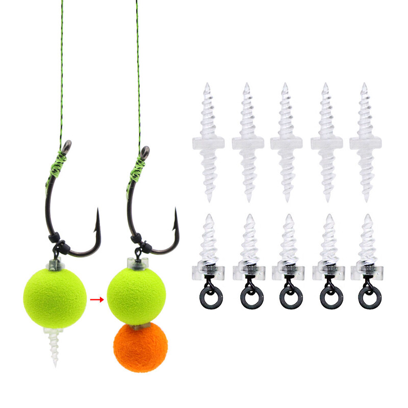 20 komada pribora za pecanje šarana iskačući plutajući mamac Boilie vijci s prstenom Okretna dlaka Oprema udica Karika za zaustavljanje Perle za šaranski pribor