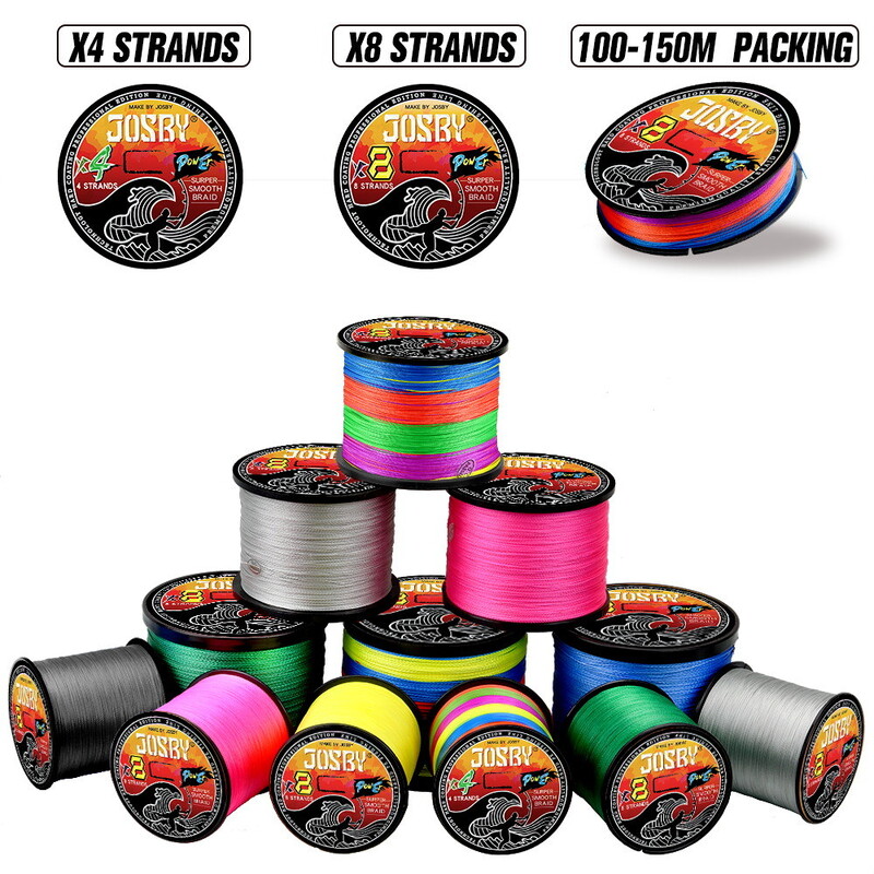 JOSBY struna za pecanje 8 niti upletena multifilamentna 10-90LB 100% PE 200M 300M 500M 1000M Pesca Carp Cord Sea Lake Dodaci x4