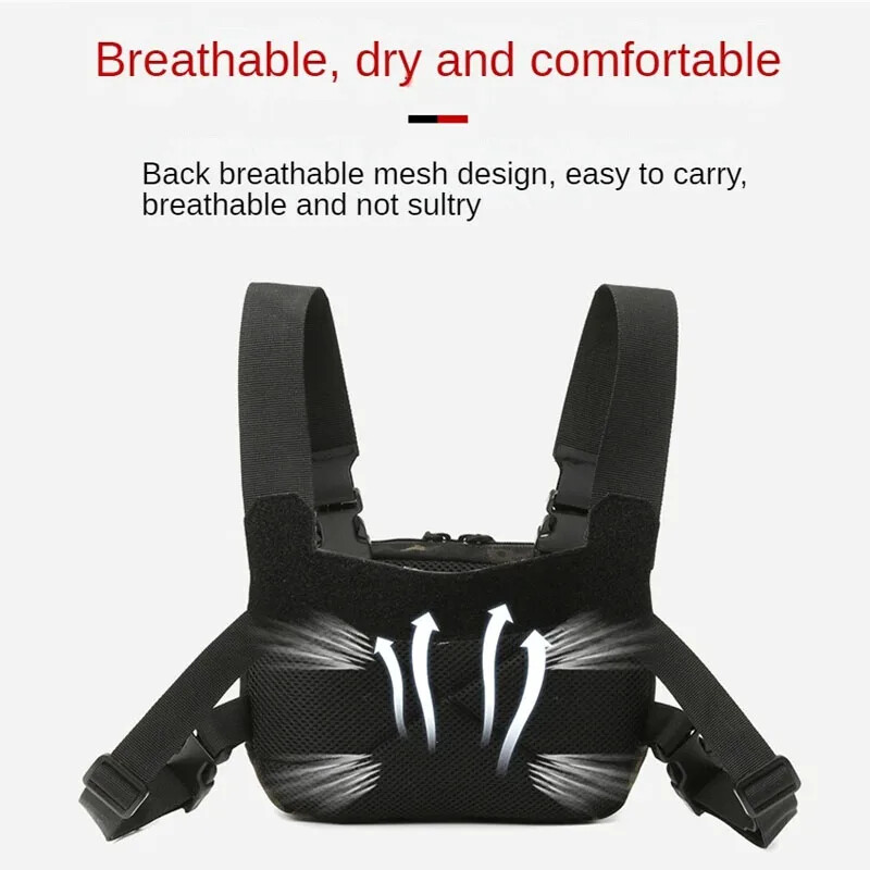 Žvejybos krūtinės krepšys Vyriški taktiniai krepšiai vandeniui atsparūs Molle nailoniniai laipiojimo kempingų kupriniai lauke Kelioninė liemenė kuprinė Fanny Pack