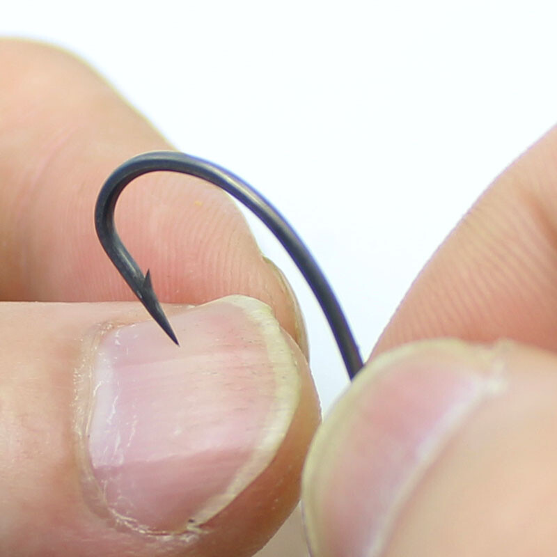 Udice za šaran presvučene PTFE-om od 30 KOM. Udice od visokougljičnog čelika, sive bodljikave zakrivljene drške, oštre udice za šarane