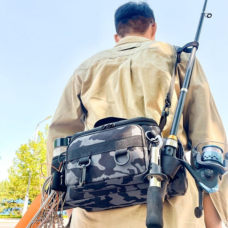 Tašky na rybárske náčinie, ľadvinka, rybárske návnady, krabička na vlasec, úložné doplnky, vonkajšie kempingové tašky cez rameno