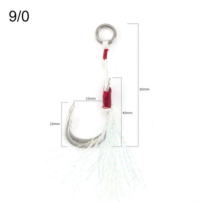 Hunthouse Barbed Double Slow Jig Udice za ribolov Stinger Assist 7/0 9/0 11/0 High Carbon With Rope Saltwater GT Pribor za morsku ribu