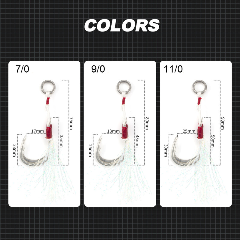 Hunthouse Barbed Double Slow Jig Udice za ribolov Stinger Assist 7/0 9/0 11/0 High Carbon With Rope Saltwater GT Pribor za morsku ribu
