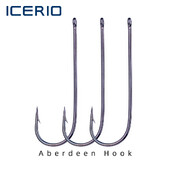 ICERIO 50 KOM Duga drška Aberdeen ribolov udica Slatkovodni slatkovodni ribolov živi mamac Sabiki oprema Bass Trout Fly Hook