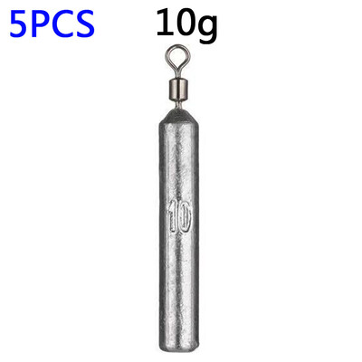 Drop Shot Weight 5PCS/Lot Ribolov Sudak 3.5g 5g 7g 10g 14g 20g Tube Bullet Quick Štap Plumb Visic Olovo Okretni Dropshot Utezi