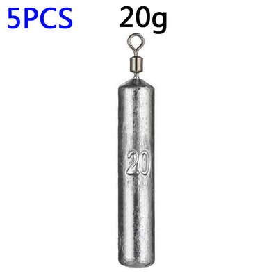 Drop Shot Weight 5PCS/Lot Ribolov Sudak 3.5g 5g 7g 10g 14g 20g Tube Bullet Quick Štap Plumb Visic Olovo Okretni Dropshot Utezi