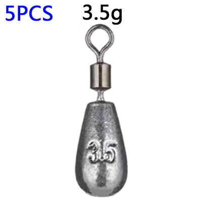 Drop Shot Weight 5PCS/Lot Ribolov Sudak 3.5g 5g 7g 10g 14g 20g Tube Bullet Quick Štap Plumb Visic Olovo Okretni Dropshot Utezi