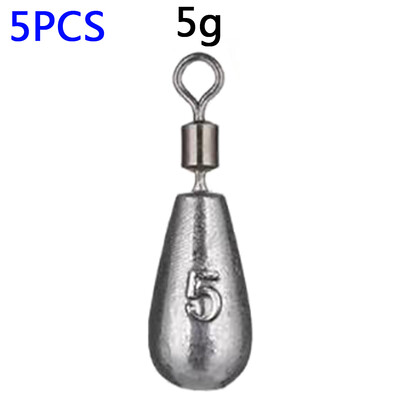 Drop Shot Weight 5PCS/Lot Ribolov Sudak 3.5g 5g 7g 10g 14g 20g Tube Bullet Quick Štap Plumb Visic Olovo Okretni Dropshot Utezi