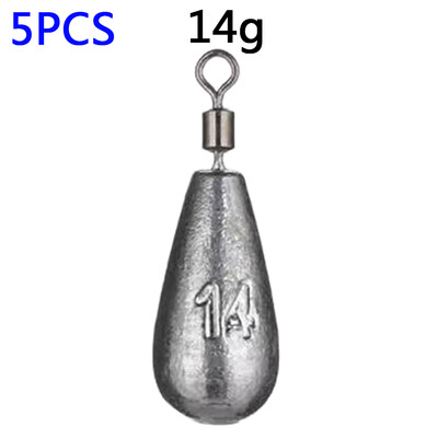 Drop Shot Weight 5PCS/Lot Ribolov Sudak 3.5g 5g 7g 10g 14g 20g Tube Bullet Quick Štap Plumb Visic Olovo Okretni Dropshot Utezi