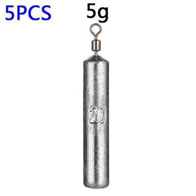 Drop Shot Weight 5PCS/Lot Ribolov Sudak 3.5g 5g 7g 10g 14g 20g Tube Bullet Quick Štap Plumb Visic Olovo Okretni Dropshot Utezi
