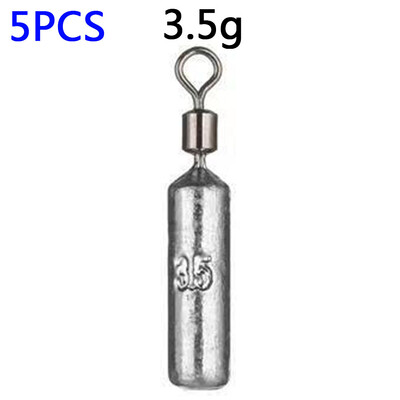 Drop Shot Weight 5PCS/Lot Ribolov Sudak 3.5g 5g 7g 10g 14g 20g Tube Bullet Quick Štap Plumb Visic Olovo Okretni Dropshot Utezi