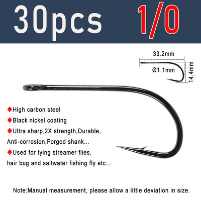 Vampfly 2X Stength Stinger Fishhook Fly Fishing Hook Streamer Flies Vezanje za štuku, brancina, pastrve Slatkovodni ribolov u slanoj vodi