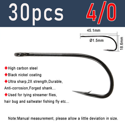 Vampfly 2X Stength Stinger Fishhook Fly Fishing Hook Streamer Flies Vezanje za štuku, brancina, pastrve Slatkovodni ribolov u slanoj vodi