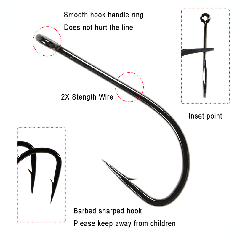 Vampfly 2X Stength Stinger Fishhook Fly Fishing Hook Streamer Flies Vezanje za štuku, brancina, pastrve Slatkovodni ribolov u slanoj vodi