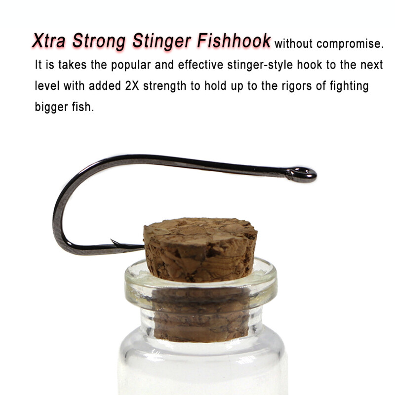 Vampfly 2X Stength Stinger Fishhook Fly Fishing Hook Streamer Flies Vezanje za štuku, brancina, pastrve Slatkovodni ribolov u slanoj vodi