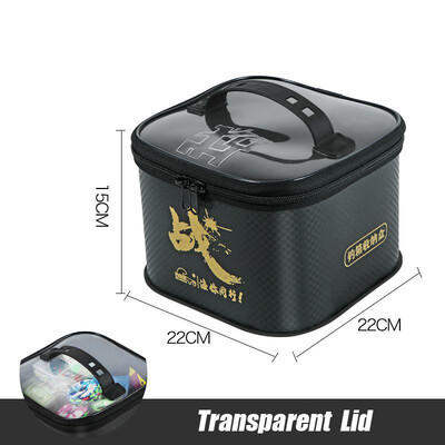 Geantă de pescuit Carcasă EVA Capac transparent multifuncțional Cutie de depozitare pentru pescuit Cutie impermeabilă pentru pescuit la crap în aer liber Organizator pentru pește