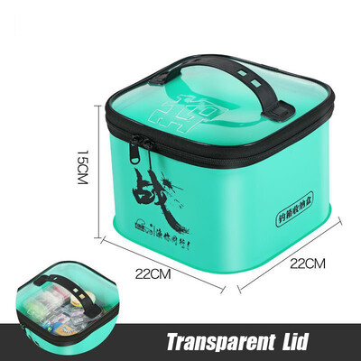 Geantă de pescuit Carcasă EVA Capac transparent multifuncțional Cutie de depozitare pentru pescuit Cutie impermeabilă pentru pescuit la crap în aer liber Organizator pentru pește