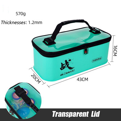 Geantă de pescuit Carcasă EVA Capac transparent multifuncțional Cutie de depozitare pentru pescuit Cutie impermeabilă pentru pescuit la crap în aer liber Organizator pentru pește