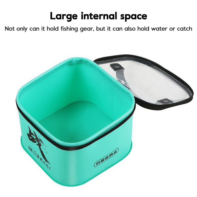 Geantă de pescuit Carcasă EVA Capac transparent multifuncțional Cutie de depozitare pentru pescuit Cutie impermeabilă pentru pescuit la crap în aer liber Organizator pentru pește