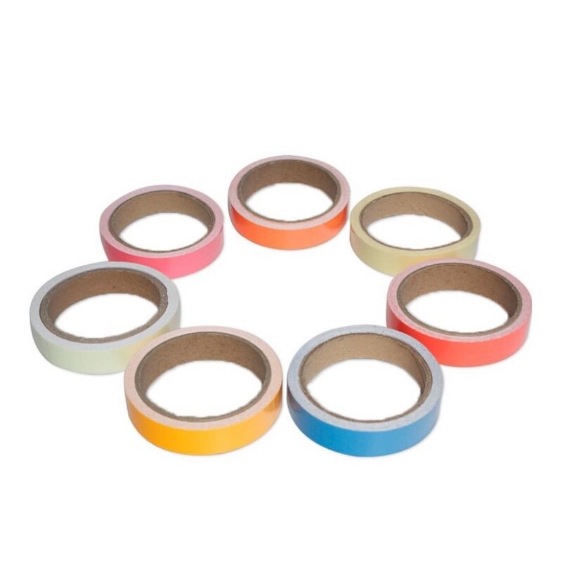 Samolepiaca fluorescenčná nočná nálepka, svietiaca v tme, bezpečnostná, bytová dekorácia, výstražná lepiaca páska