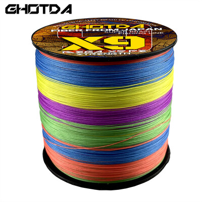 GHOTDA Braided Fishing Line 9 Strands 100M Japanese Multifilament Sea Spinning Super Strong 20-100lb ανθεκτικό υφαντό νήμα Pesca