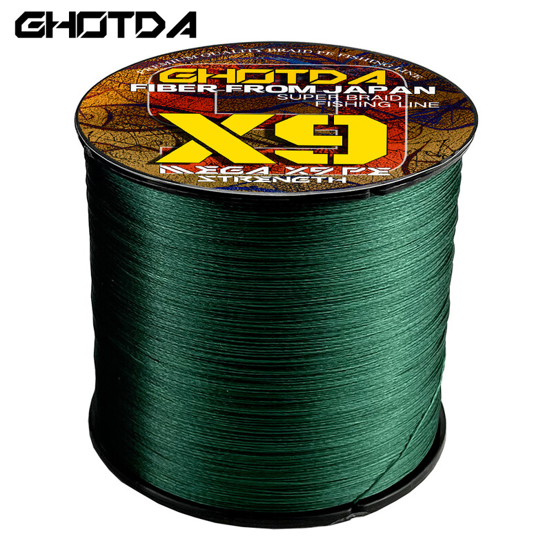 GHOTDA pleteni konac za pecanje 9 niti 100M Japanski multifilament Sea Spinning Super Snažan 20-100 lb Izdržljiva tkana nit Pesca