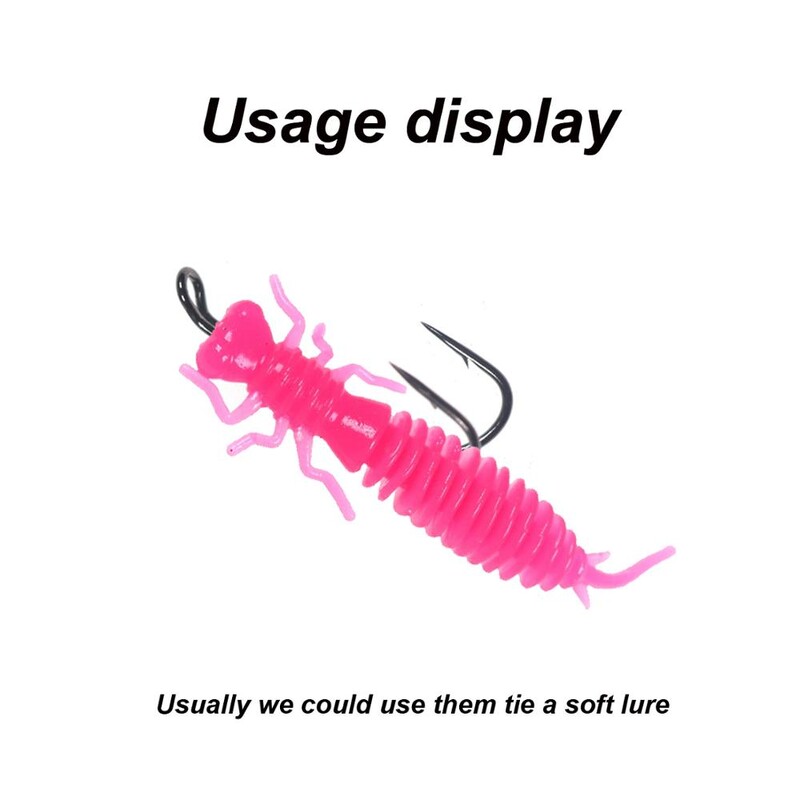 Wifreo 10 ks dlhý dvojitý rybársky háčik z uhlíkovej ocele s kľukou z ostnatého jigového háčika na jigové viazanie mušiek, mäkké rybárske náčinie, rybárske potreby