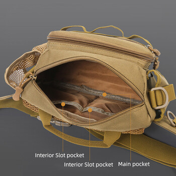 Τσάντα στήθους ψαρέματος Tactical Fanny Pack EDC Fishing Lure Bag υπαίθρια αθλητικά Κάμπινγκ Πεζοπορία Αναρρίχηση Κυνήγι Τσάντα μέσης Rig Pouch