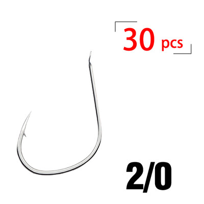 30 komada 2/0 3/0 Super lagane udice za ribolov štuke Slow Jigging Slim Jig Udica Udica Pribor za morski ribolov