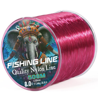 Linie de pescuit din nailon Sougayilang 500 m, glisare maximă de 7-38 lb, linie de pescuit super mai puternică, acoperire cu monofilament japonez Pescuit la crap Pesca