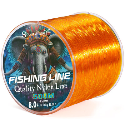 Linie de pescuit din nailon Sougayilang 500 m, glisare maximă de 7-38 lb, linie de pescuit super mai puternică, acoperire cu monofilament japonez Pescuit la crap Pesca