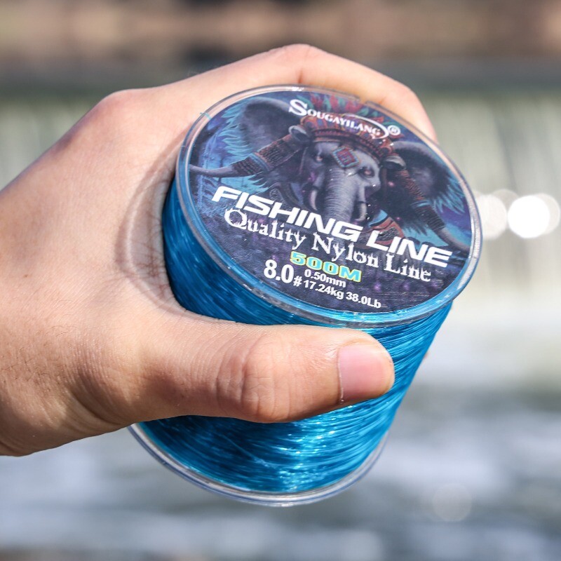 Linie de pescuit din nailon Sougayilang 500 m, glisare maximă de 7-38 lb, linie de pescuit super mai puternică, acoperire cu monofilament japonez Pescuit la crap Pesca