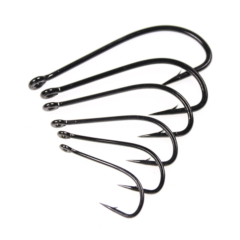 Elllv 20/50pcs 2X Strength Inline Stinger Hook Saltwater Fishing Sabiki Rigs Big Streamer Flies Tiing Hook #2 #4 #1/0 #2/0 #4/0