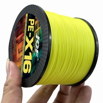 JOF 16X Strands Braided Carp Fly Fishing Line Saltwater 100m 300m Πολυνηματικό PE Wire for Sea Fishing 11,3KG-91KG 0,16-0,80mm