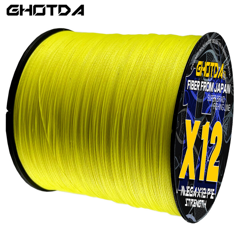 GHOTDA New X12 X8 X4 Super Strong 12 Strands 4 8 Pletena struna za ribolov 300M 500M Multifilamentna PE struna Pribor za morski ribolov