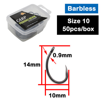 50 komada šaranskih udica bez bodljikavih udica, širokih otvora, veličina 2/4/6/8 PTFE premaz, pribor za pecanje od nehrđajućeg čelika s visokim udjelom ugljika