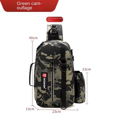 Torba za mamac Višenamjenski ruksak na jedno rame Vodootporni štap za pecanje Torba za pecanje Torba za pohranu opreme za ribolov na otvorenom
