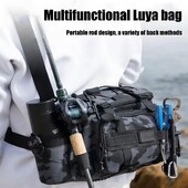 Torbe za ribolov velikog kapaciteta Vodootporna Oxford tkanina Torba za ribolovnu opremu s više džepova Štap za varalicu Držač za kolut Organizator ribolova