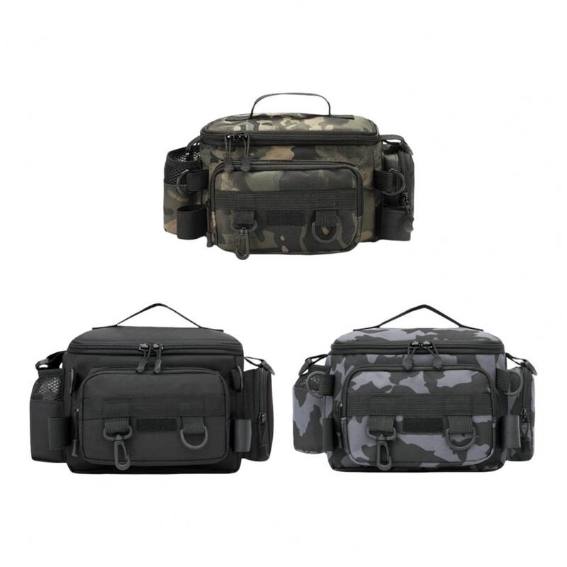 Torbe za ribolov velikog kapaciteta Vodootporna Oxford tkanina Torba za ribolovnu opremu s više džepova Štap za varalicu Držač za kolut Organizator ribolova