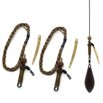 2 σετ Έτοιμα δεμένα αρματωσιές Κυπρίνου Leaders Connect Hair Rigs Έτοιμο Made Boilie Δεμένο γάντζο κυπρίνου Μέγεθος αξεσουάρ ειδών ψαρέματος