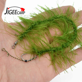 JIGEECARP 2Rigs/lot Realistic Weed Carp Fishing Rigs Line Σετ εργαλεία ψαρέματος γλυκού νερού με κλασικό γάντζο κυπρίνου Μέγεθος #2 #4 #6 #8