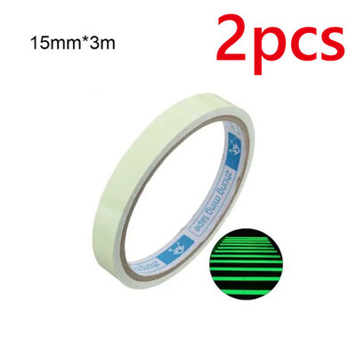 Pašlīmējoša zaļa gaismas lente mirdz tumsā Uzlīmes Stage Dekoratīvās fluorescējošās lentes Brīdinājuma uzlīmes Makšķerēšanas rīks